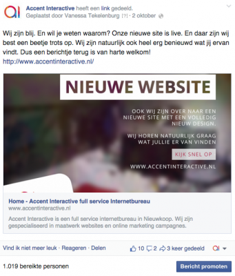 De ideale Facebookpost De ideale Facebookpost