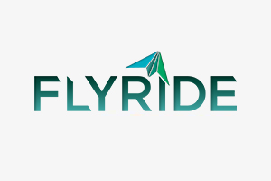 Logo Flyride, een te vrede klant van Accent Interactive.