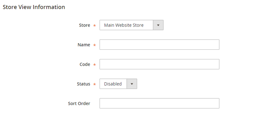 Screenshot store view information Magento 2