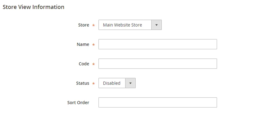 Screenshot store view information Magento 2