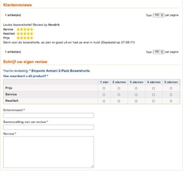 Screenshot review Magento 1