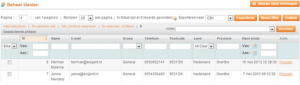 Screenshot klantenbeheer Magento 1
