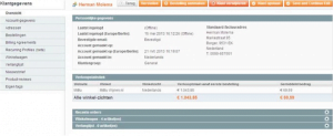 Screenshot klantgegevens Magento 1