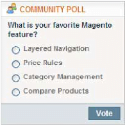 Screenshot poll voorbeeld Magento 1