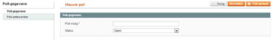 Screenshot nieuwe poll aanmaken Magento 1