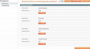 Screenshot poll bewerken Magento 1