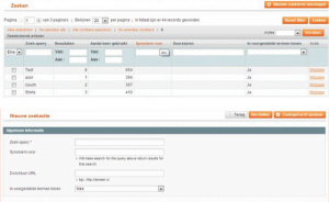 Screenshot zoektermen toevoegen Magento 1