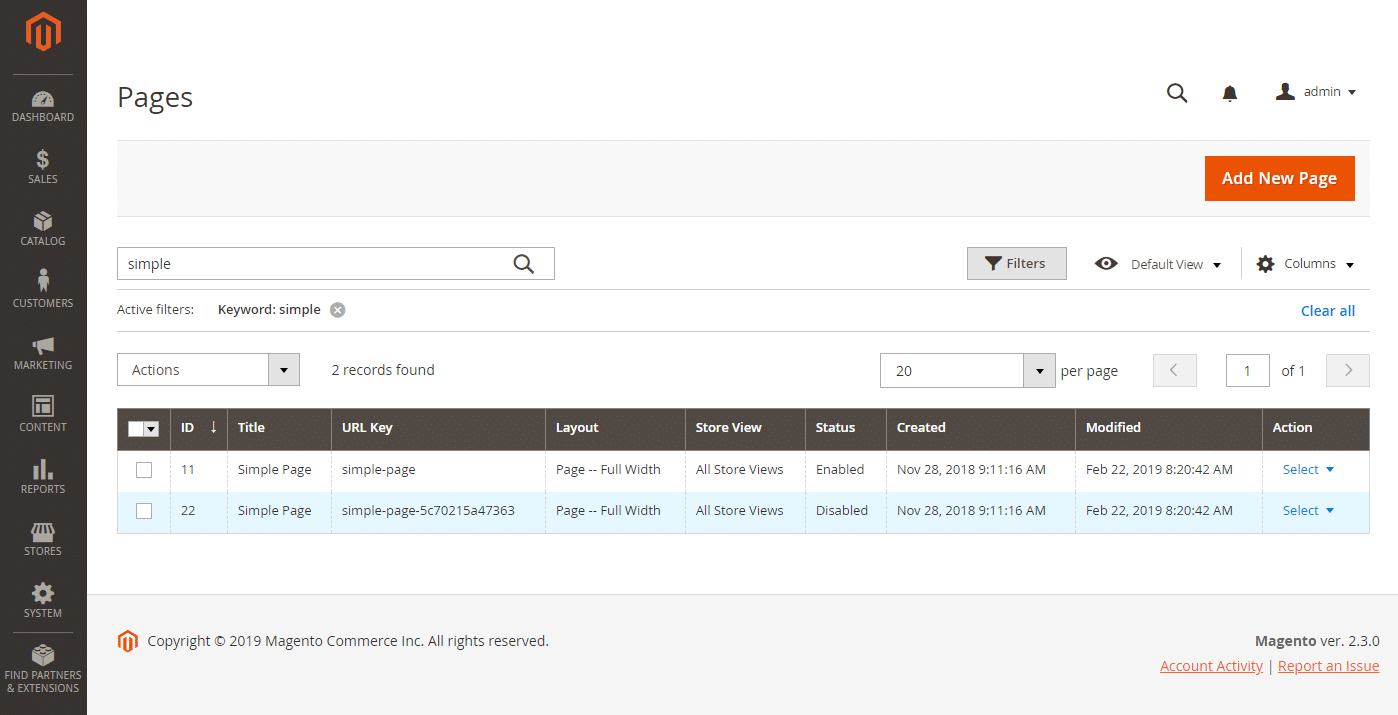 Dubbele pagina in de grid