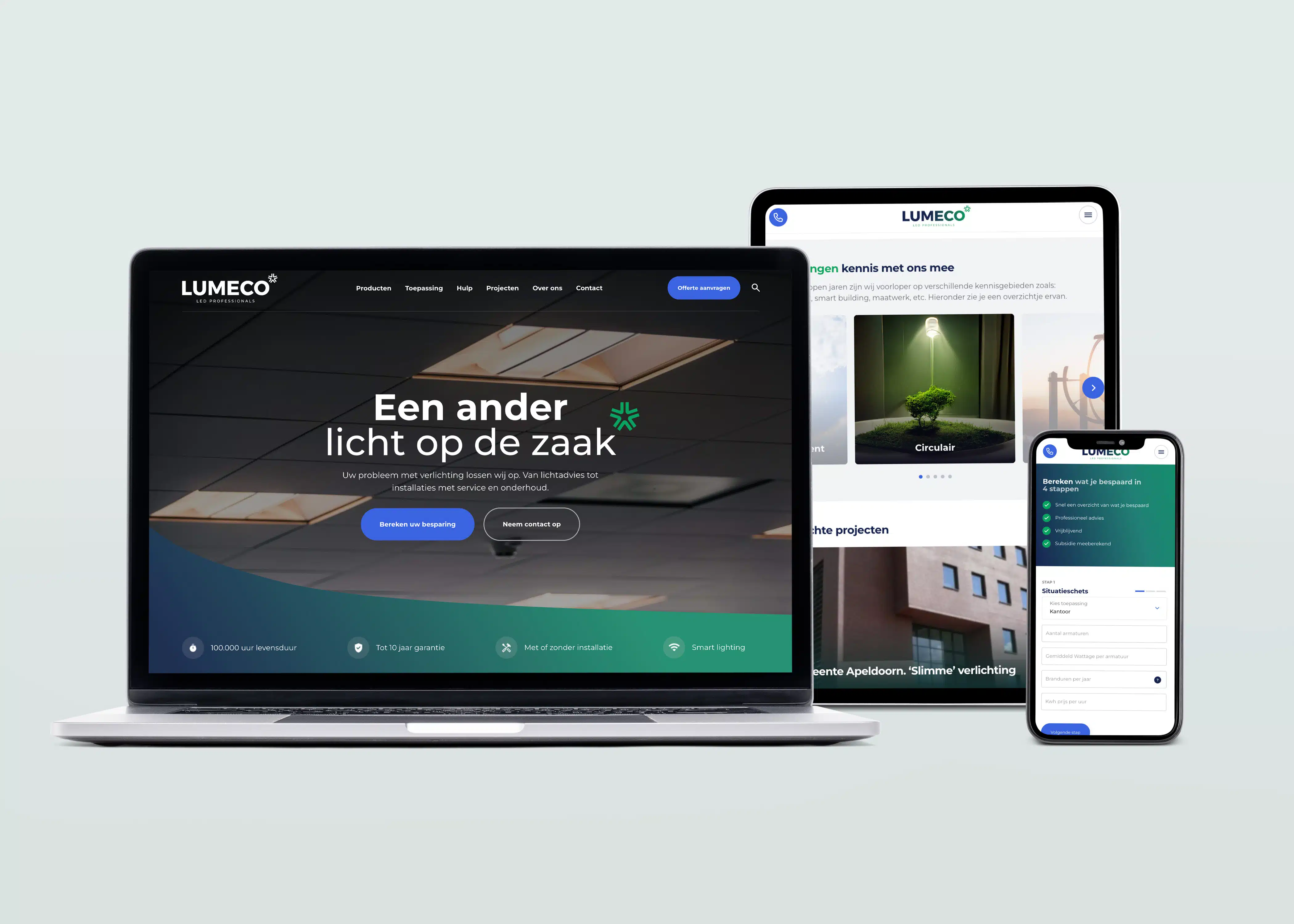 Website ontwikkeling Accent Interactive - Lumeco